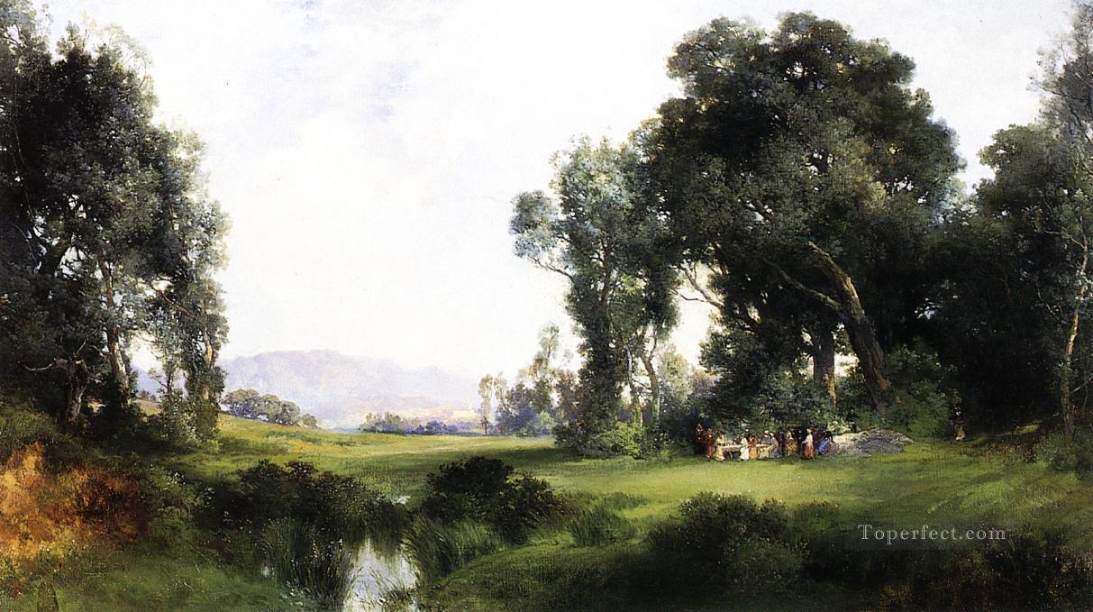 The Picnic landscape Thomas Moran Oil Paintings